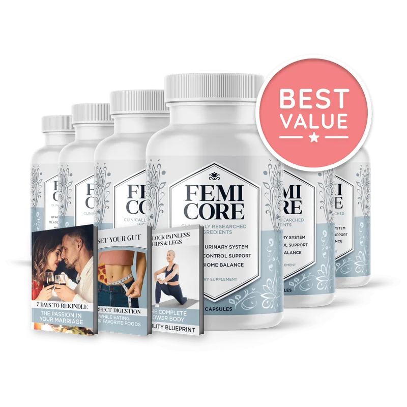 FemiCore Natural Men's Wellness Formula — 6 Bottle / 180 Day Pack